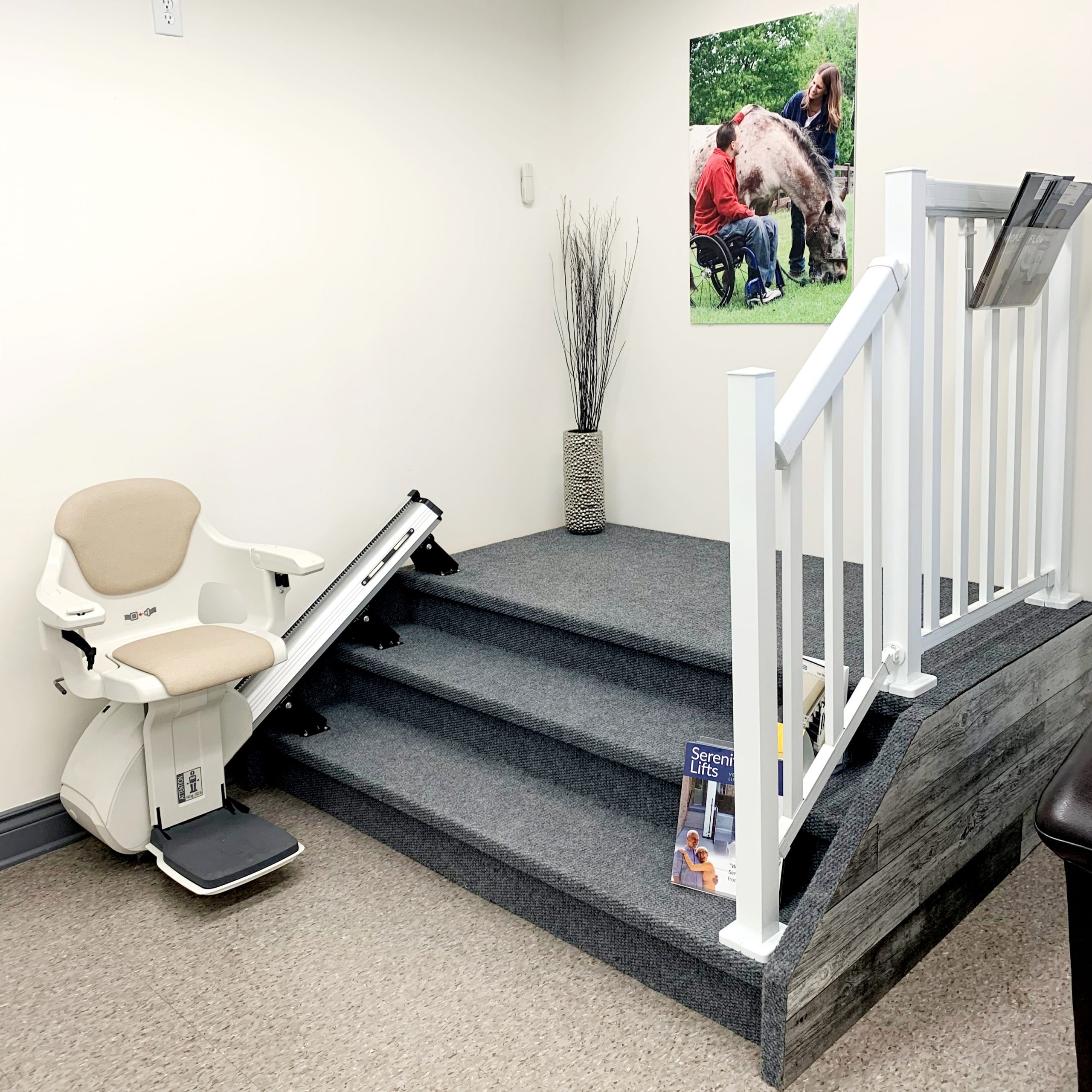 Belleville showroom - stairlift display
