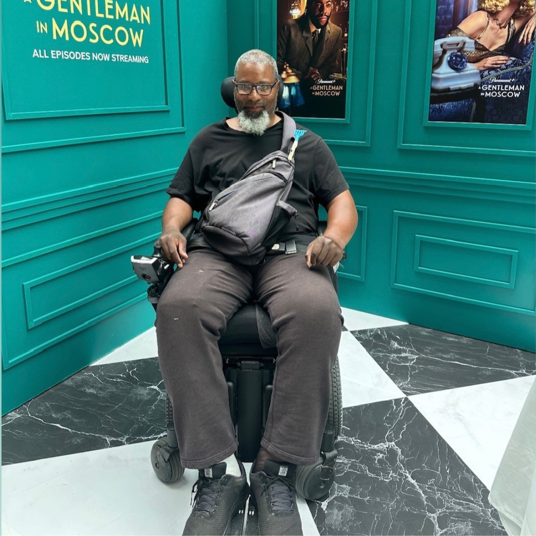 Garrick at a Gentlemen in Moscow movie premier.