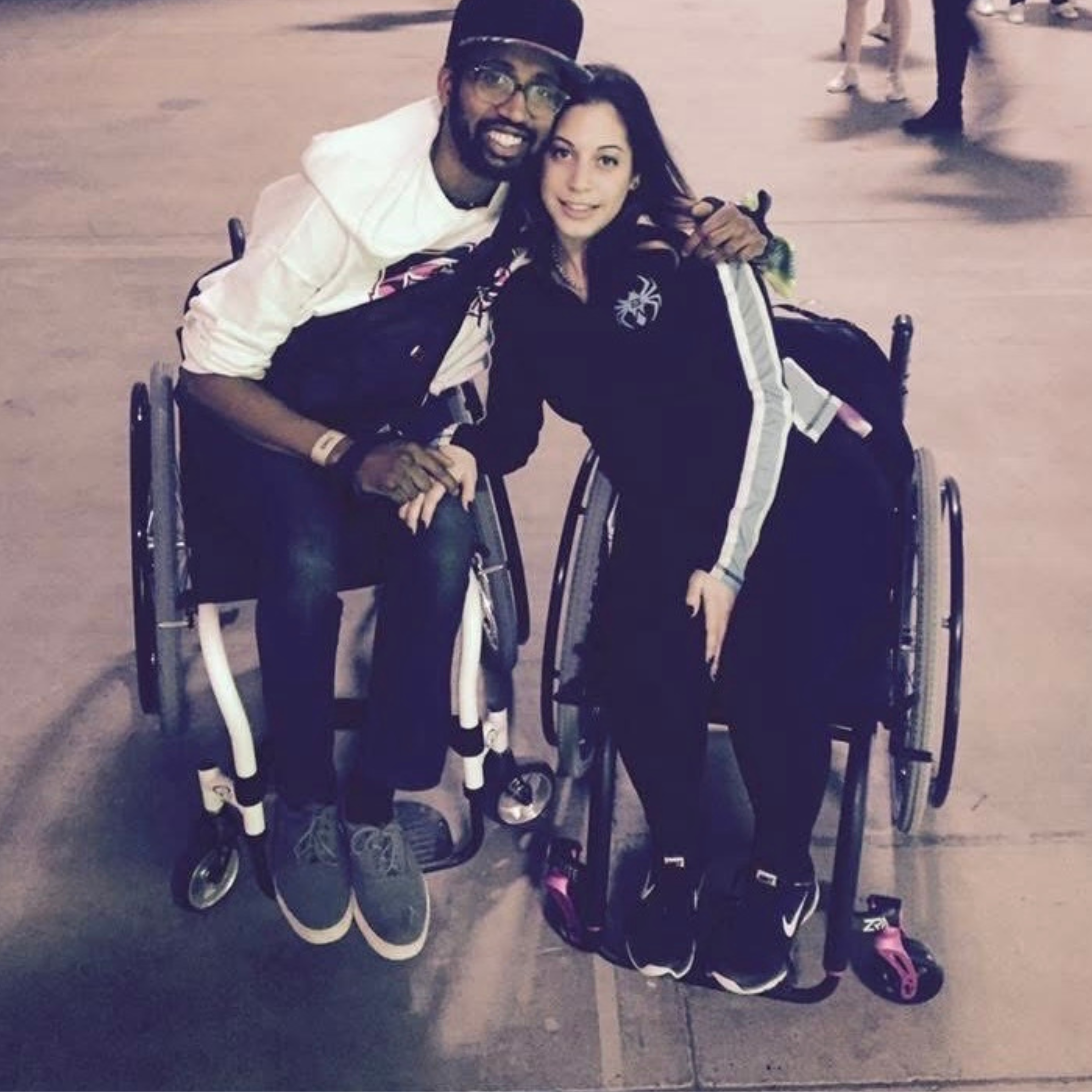 Alicia - Client Ambassador in her wheelchair.